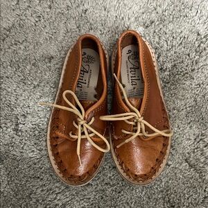 Kids Brown Leather Sandals